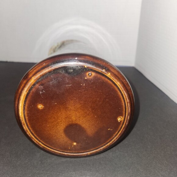 VTG Canonsburg Pottery 9.5” Brown Drip Glazed 2-Quart Water Pitcher w/Ice Lip - Picture 11 of 11